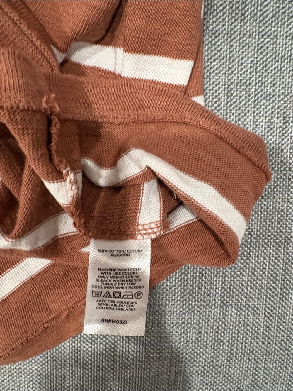 LOFT Brown and White Striped Sleeveless Knit Tank Sweater XL - Picture 6 of 6